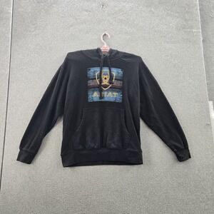 Ariat Men Hoodie S Black Graphic Serape Block Logo Drawstring‎ Long Sleeve